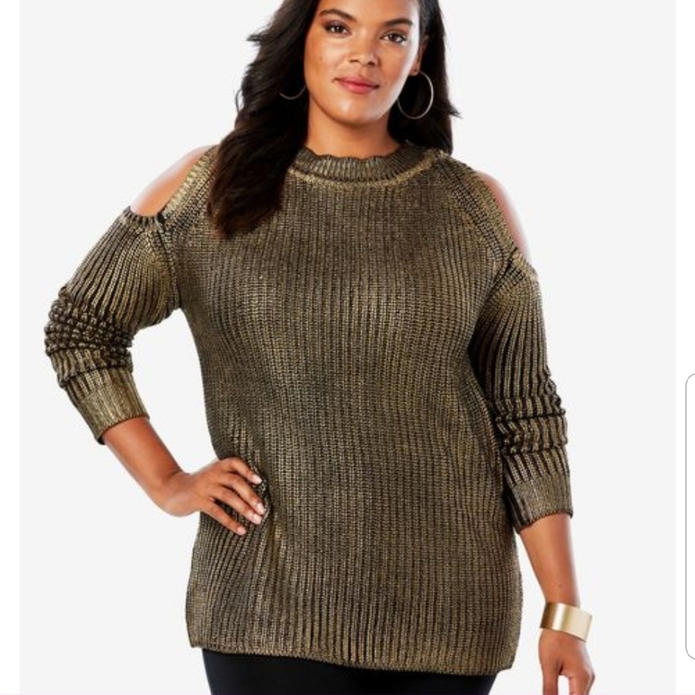 NWOT - Cold Shoulder Sweater    0016